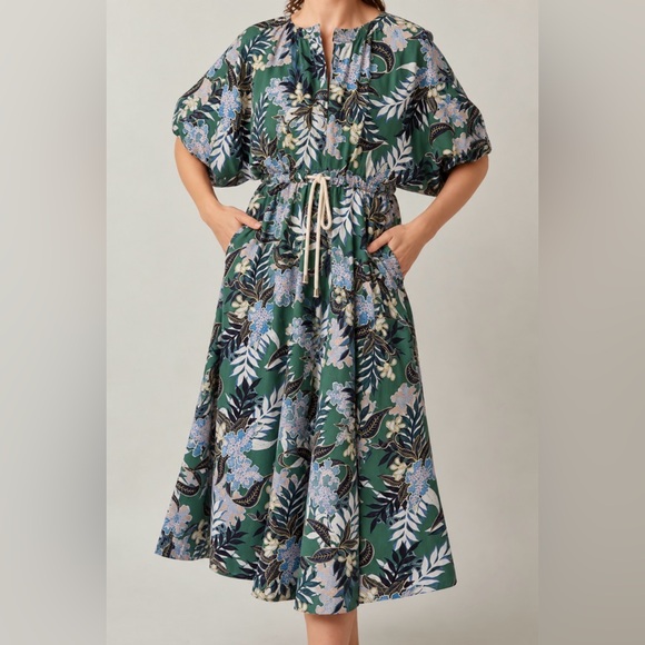 Megan Park Dresses & Skirts - Megan Park - Chambray Print Dress - L